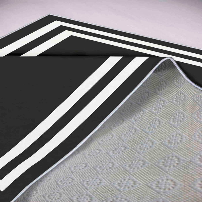Conceptum Alfombra Hmnt755 Blanco y Negro 80 x 150 cm